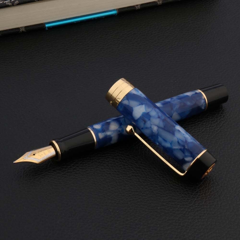 luxury jinhao 100 Fountain Pen Century Tofu Acrylic Retro spinning elegante signature calligraphy fude pen Stationery: A-3 / 1.0-1.2mm