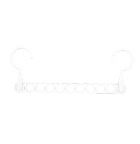 9 holes Clothes Hanger Organizer Space Saving Hanger Multi-function Folding Magic Hanger Drying Racks Scarf Clothes Storage: 05 white