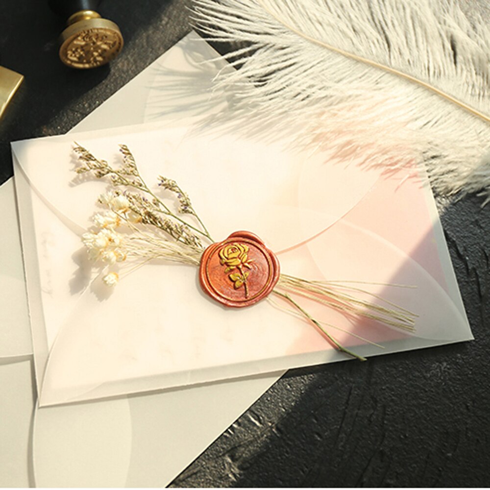 10pcs/lot Semi-transparent Sulfuric Acid Paper Envelopes For DIY Postcard /Card Storage, Wedding Invitation, Packing