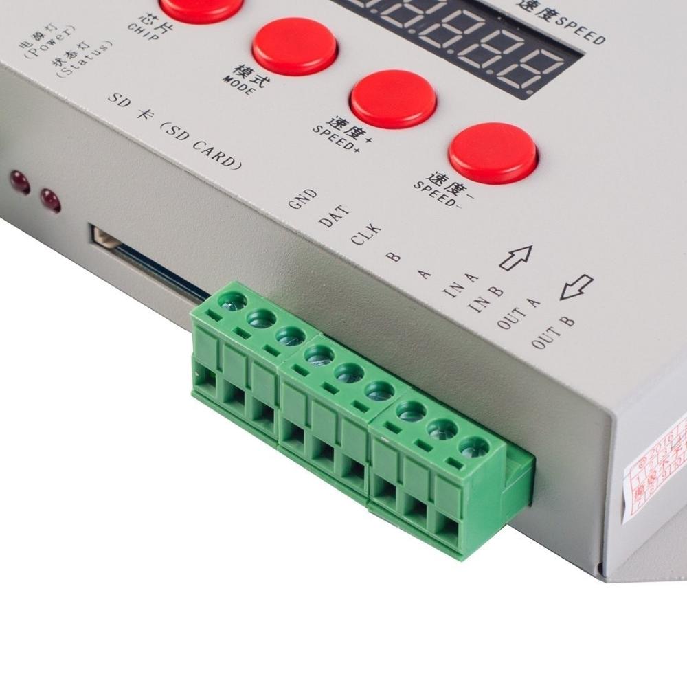 K-1000C LED Strip Program Controller 2048 Pixels WS2812B APA102C SK6812 WS2811 5V 24V SD Card Controller Led Pixel Controller