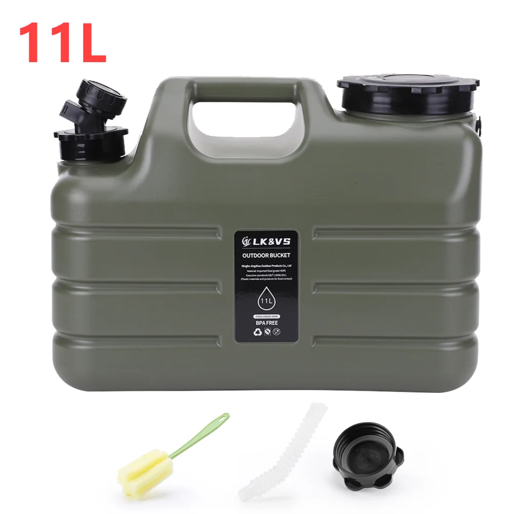10/11/12L Water Bucket Large Capacity Water Pouch With Detachable Faucet Portable Drinking Water Container Camp Water Bag ﻿: black