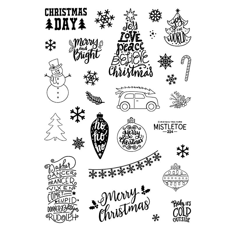 Julsnögubbe/tomten genomskinlig klar stämpel för gör-det-själv scrapbooking/fotoalbum dekorativa klara stämpelark 11*16cm: Stämplar st -327