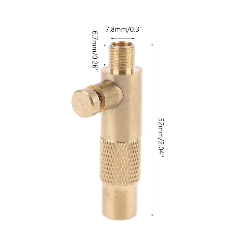 Brass Car Tire Inflator Standard Fine Thread Vehicle Air Compressor Pump Connector with Deflation function