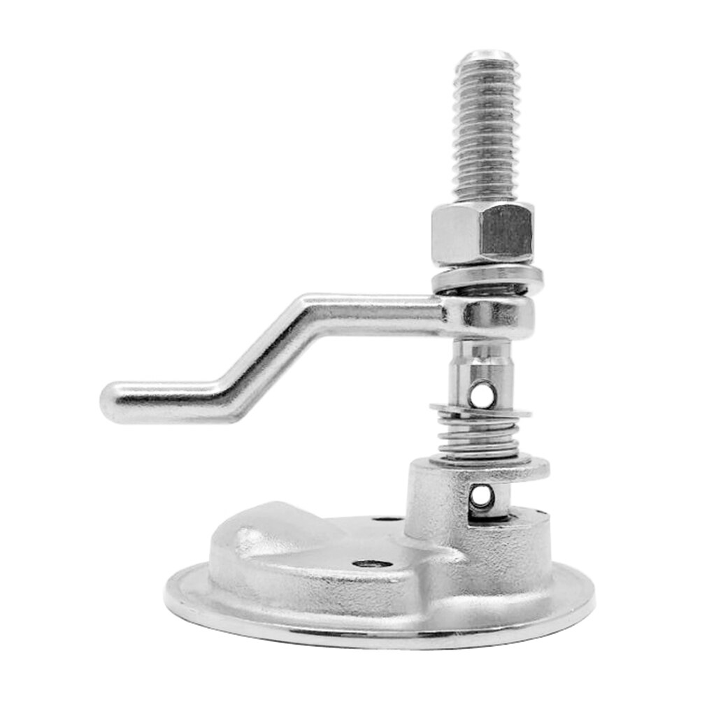 2 inch 52mm Boat 316 Stainless Steel Flush Mount Pull Hatch Cam Latch Lift Handle with Back Plate, Silver