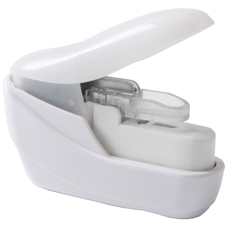 Handheld Stapleless Stapler Without Staples Free Stapler School Paper Staplers Office Bookbinding Supplies: white