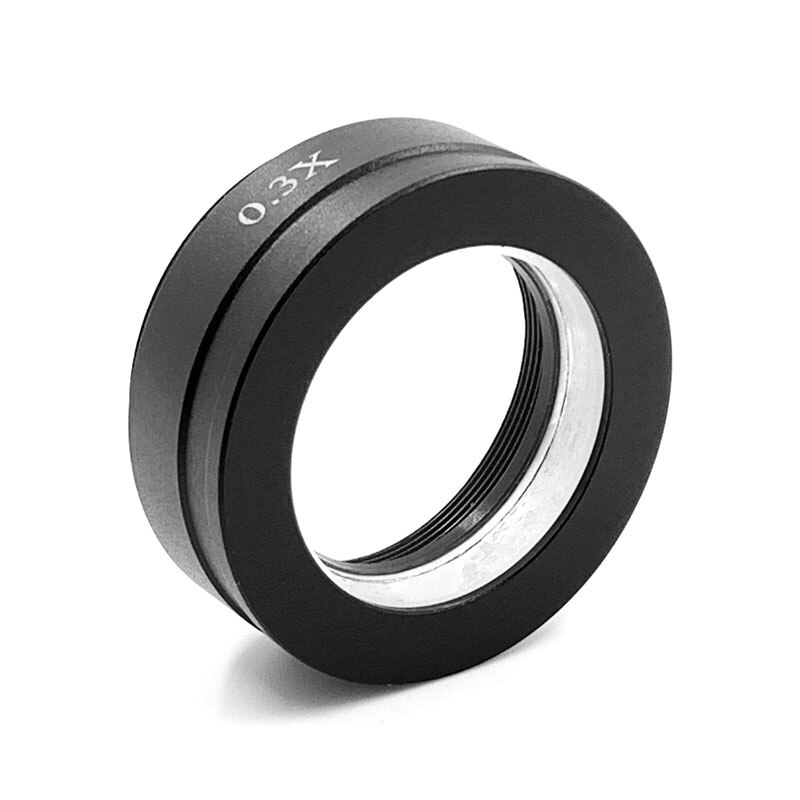 0.3X M42 M48 M50 Microscopio Barlow Auxiliary Objectief Werkafstand 287 Mm Extender Lens Voor Stereo Microscoop