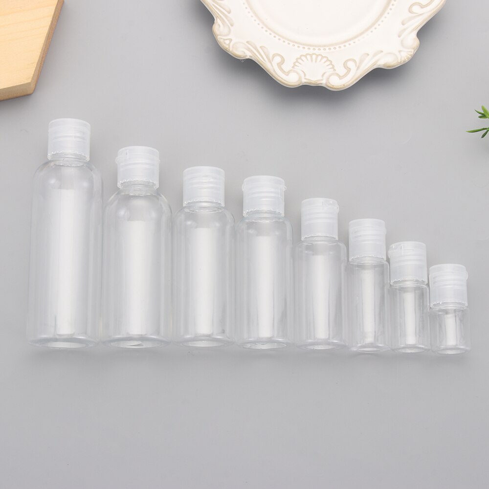 1 stk klar tom rejseflaske makeupbeholder kosmetisk lotion genopfyldelig squeeze jar shampoo shower gel flaske 5-100ml