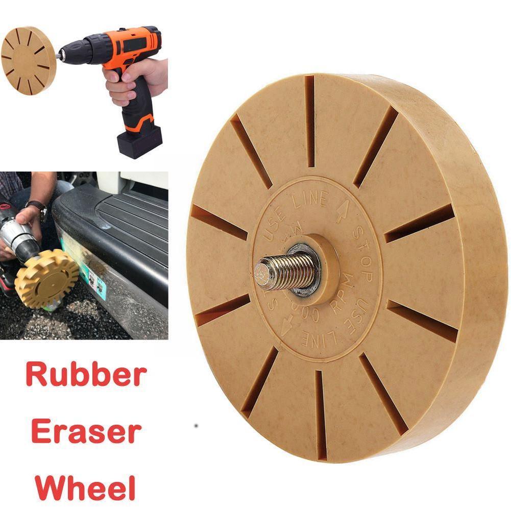 Rueda de goma Universal para eliminar pintura, pegatina neumática, pegamento adhesivo, herramienta de disco de desgomado para reparación de coche, 3,5 pulgadas, 88mm, G5g9