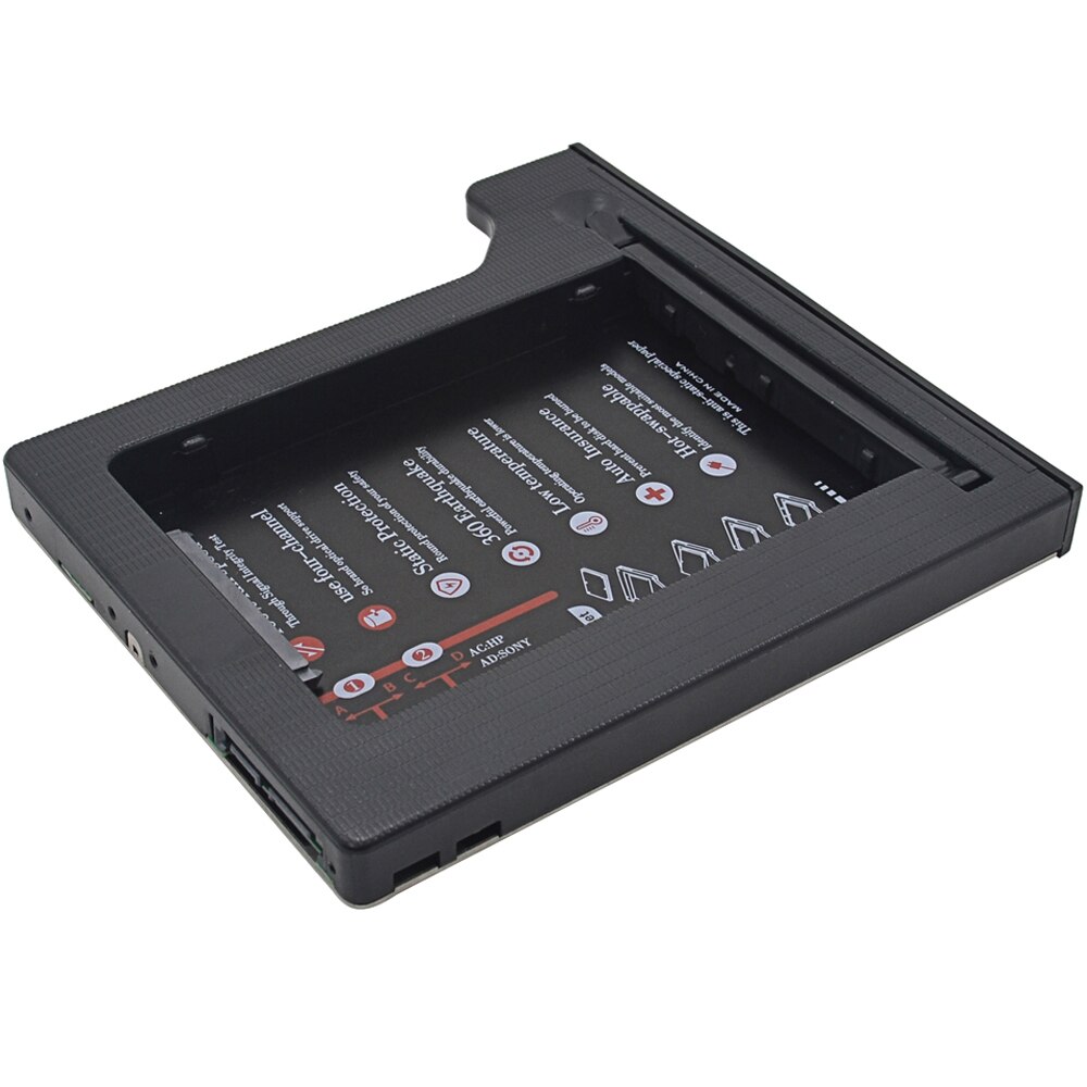 CHIPAL 4 Channels Universal 2nd HDD Caddy 12.7mm SATA 3.0 Dual LED Indicator for 2.5" SSD HDD Case Enclosure Laptop CD / DVD-ROM