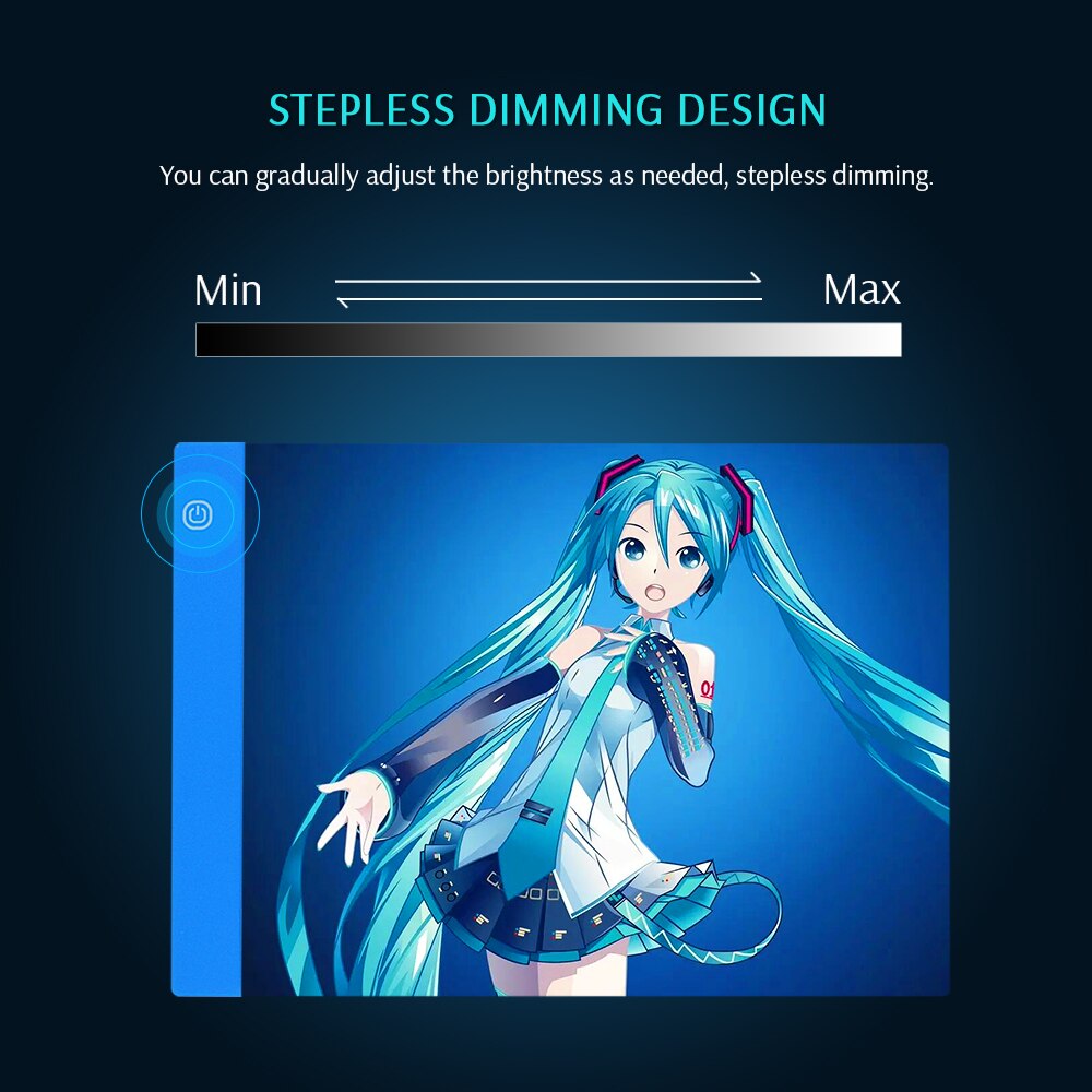 CHIPAL Digital A4 Drawing Tablet Graphics Tablets USB Dimming LED Light Box Electronics Art Diamond Painting Writing Copy Board