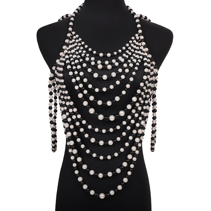 Miwens Luxe Unieke Gesimuleerde Pearl Body Kettingen Sieraden Voor Vrouwen Bridal Wedding Big Verklaring Jewelrys Brand