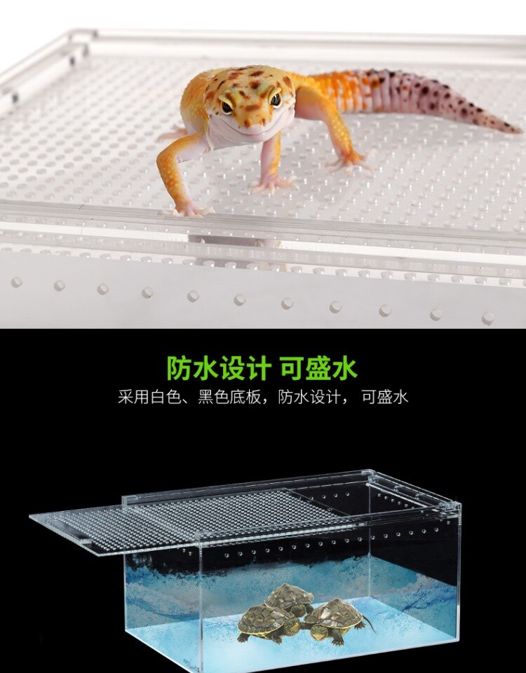 Acrylic Feeding Box Terrarium Reptiles Climbing Breeding Box Pet Lizard Frog Snake Guardian Snail Turtle Aquarium Breeding Cage