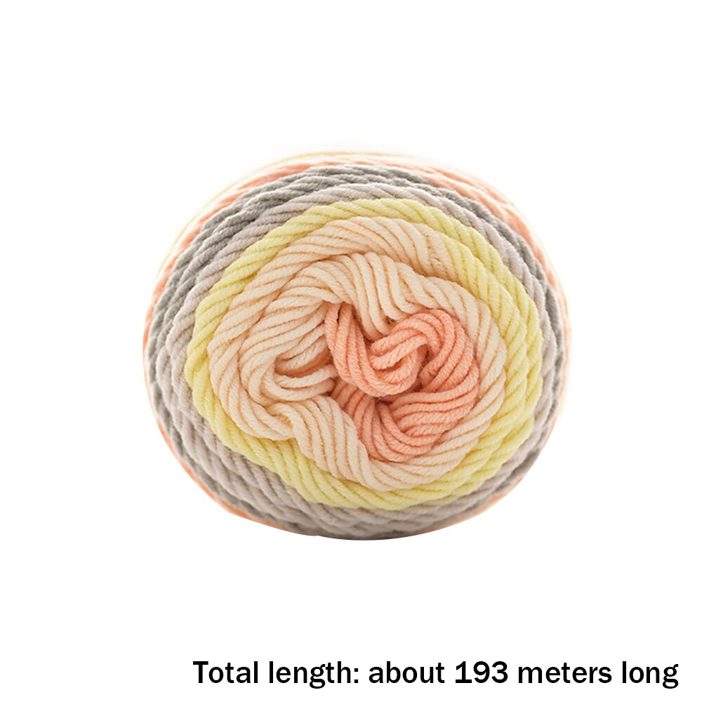 115g Rainbow Cotton Yarn Segment Dyeing 5 Strands of Milk Cotton Yarn DIY Hand knitted Sofa Cushion Pillow Yarn: D