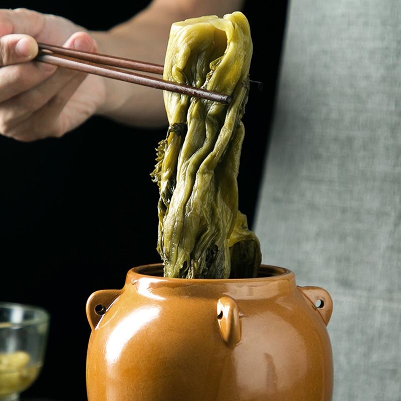 Jahrgang Keramik Gurke Krug Verdicken Lebensmittel Versiegelt Lagerung Gläser Nacht Flecken Gebeizt Gemüse Kohl Container Küche Zubehör