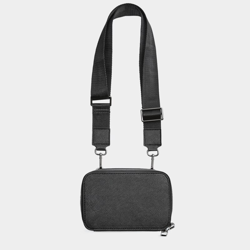 Za Mode Mannen Tas Rechthoekige Doos Envelop Tas Toevallige Multi-Functionele Multi-color Eenvoud Cross-Body Bag: black