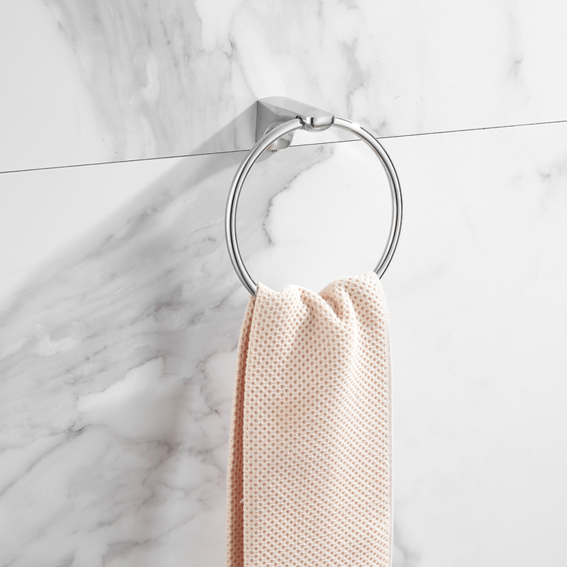 Hoogwaardige Roestvrijstalen Badkameraccessoires Set, Badkamerhaak, Papierhouder, Handdoekstang, Handdoekring, Badkamersets, Chromen 13700: Blauw