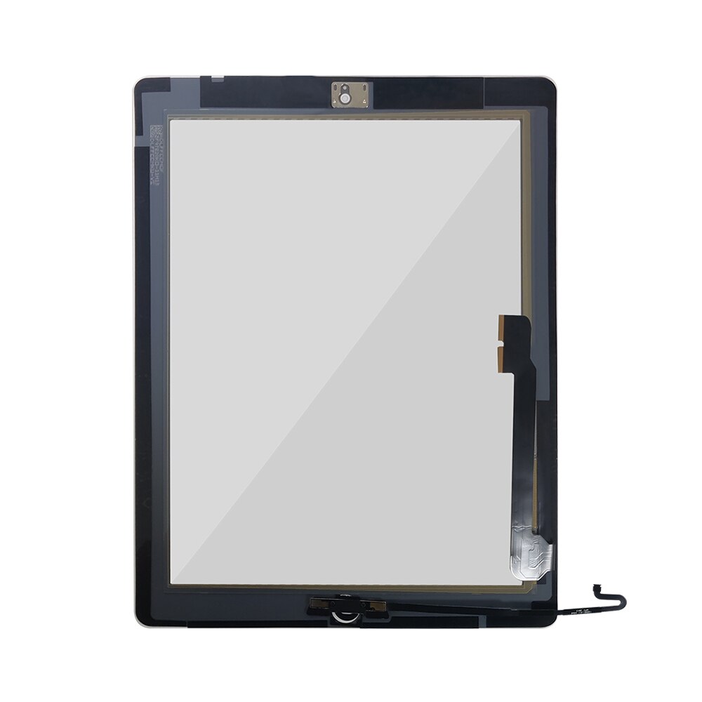 Tela de toque para ipad, 4, 4th gen, a1458, a1459, a1460, 9.7 polegadas, externo, touch screen, digitalizador, painel de vidro frontal, substituição + botão chave