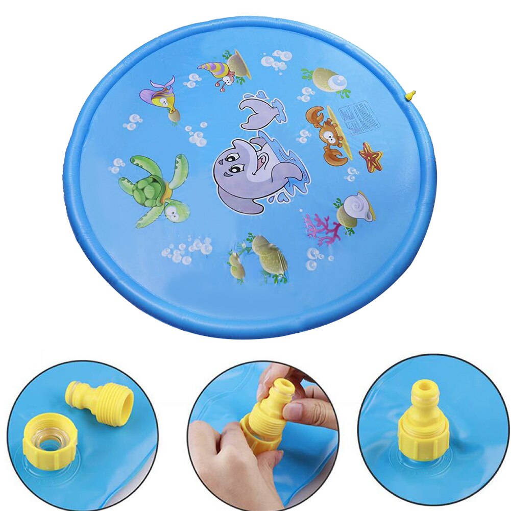 Kinderen Spelen Water Mat Games Strand Pad Kids Outdoor Waternevel Strand Mat Gazon Opblaasbare Plezier Sprinkler Kussen Speelgoed Kussen