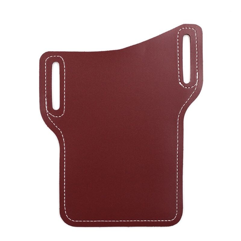 Mobile Phone Carrier Belt Pouch Men Cell Phone Loop Holster Case Belts Waist Bag Props PU Leather Purse Wallet: Red Color