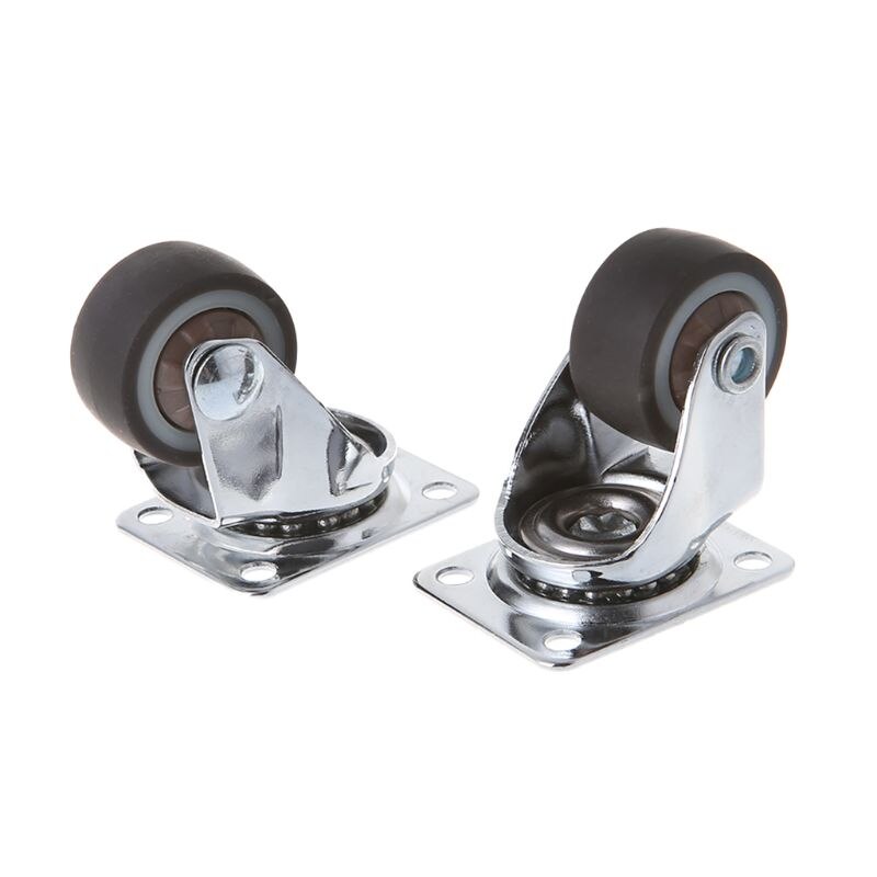 Mini ruedas pequeñas de goma TPE de 1 pulgada, ruedas súper Silenciosas Para librería, cajón, bastidores de flores, herramientas esenciales portátiles familiares, 4 piezas