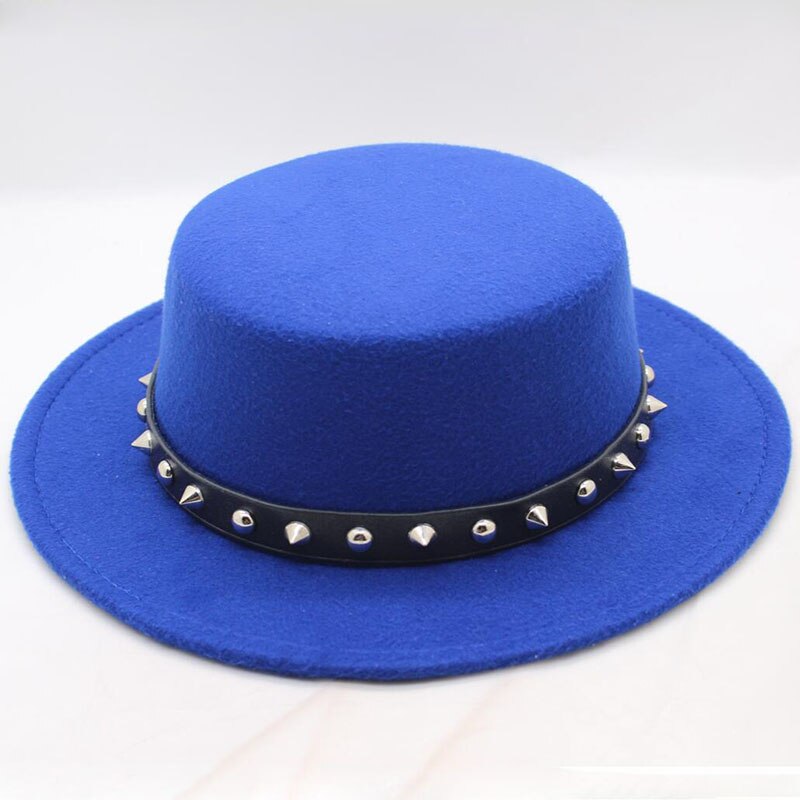 SUOGRY Velejador Flat Top Hat Para Mulheres dos homens de Inverno Auturmn Sentiu Aba Larga Bowler Chapéu Fedora Cavalheiro Prok Torta chapéu de jogador