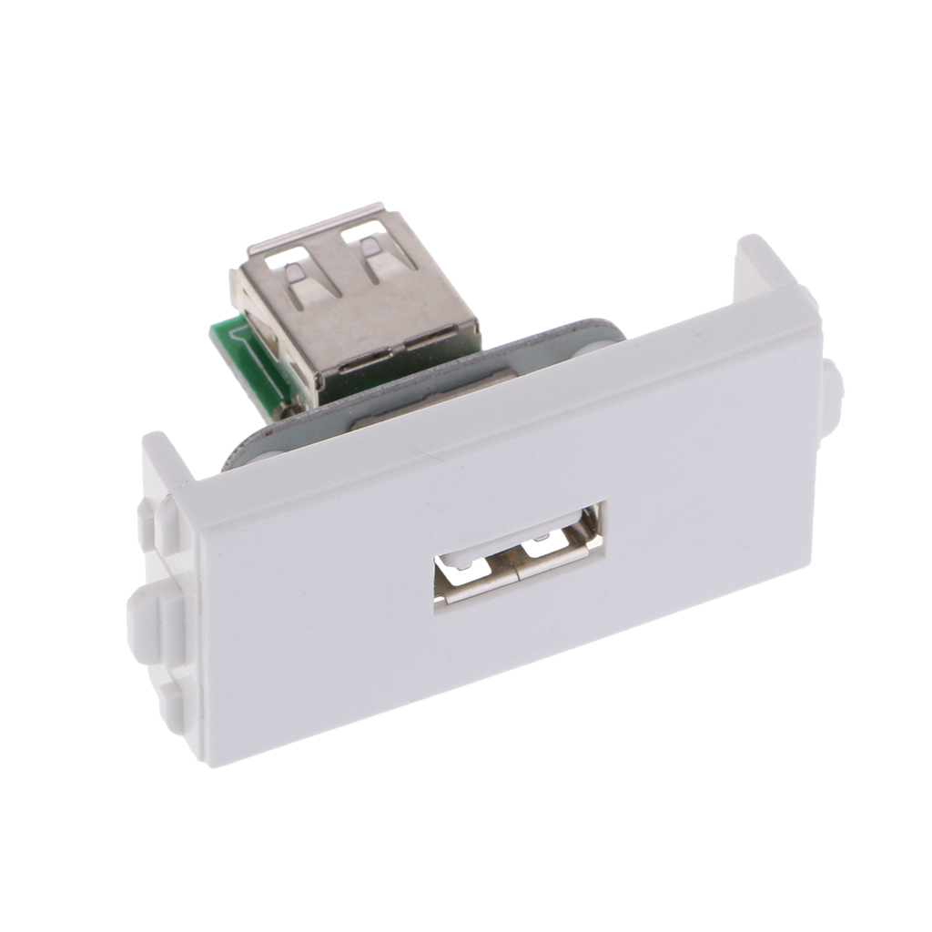 Durable USB Wall Socket Module Modular Wallplate with Frame Directly Plug