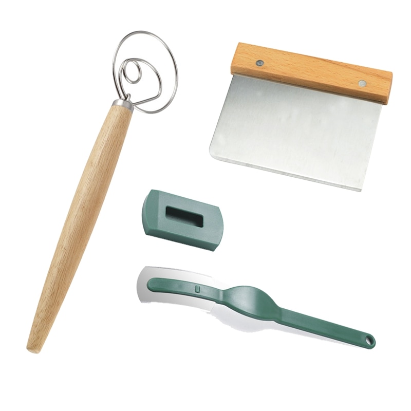 3Pcs Professionele Deense Deeg Garde Blender Fondant Schraper Cutter Brood Arc Gebogen Brood Mes Bakken Tools Set