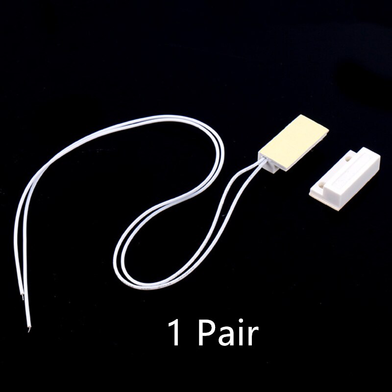 1/3 Pair MC-38 Wired Door Window Sensor Magnetic Switch Home Alarm System Detector Concealed Door Sensor With Embedded Alarm: 1 Pair