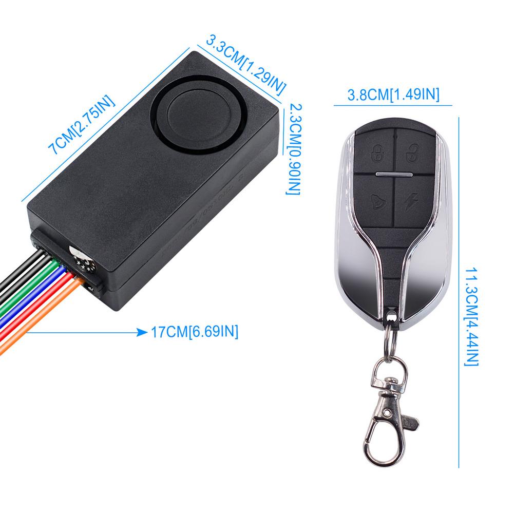 Master Racing Moto alarme Scooter Moto antivol système d'alarme de sécurité DC 12V Moto vélo alarmes avec télécommande