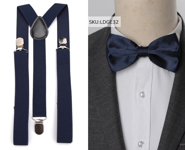 Hosenträger Fliege Set Männer Suspensorio für Mann Junge Frauen Bowtie Hosenträger Hosen Tirantes Hochzeit Freizeit Hemd Bleibt