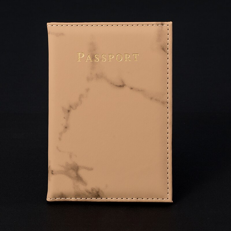 Marble Passport Cover Travel Women PU Leather Travel Cover on The Passport Custom Cover Passport: Khaki