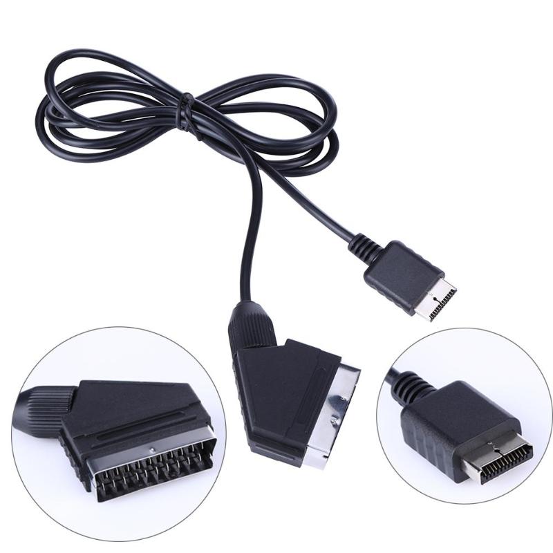 2m til  ps2 rgb scart kabel -tv avledning til playstation  ps1 ps2 ps3 slank linjelængde på kabel -tv avline  is 1.8m