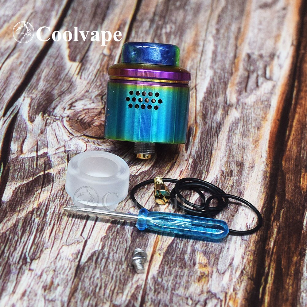 coolvape Profile RDA 24mm Vape Adjustable pin BF Tank Vaporizer Single mesh coil Atomizer vs kylin m rta fit thc tauren mod: Rainbow