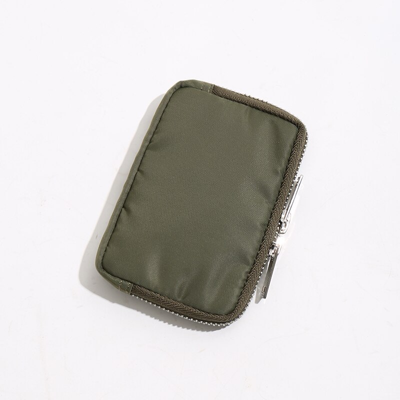 Japanische Männer Brieftasche Kurze Brieftasche Nylon Tuch lässig Schüler Brieftaschen Jugend Geldbörse Visitenkarte Halfter Neue Wasserdichte Lagerung Tasche: Grün Nein Logo