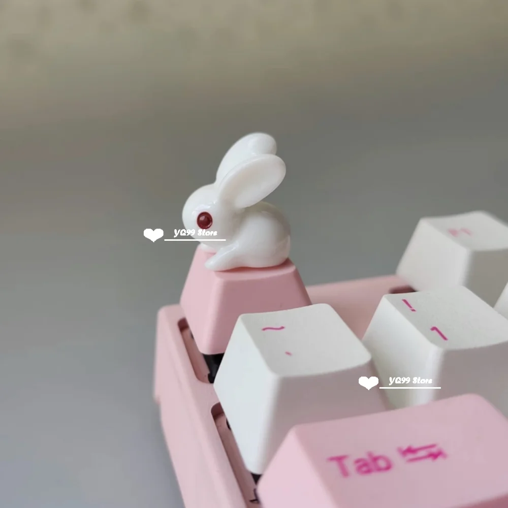 Capuchons de touches de clavier faits à la main, dessin animé, joli pour fille, rose, OEM ESC, pour jeu, clavier mécanique, personnalité artisanale: Or