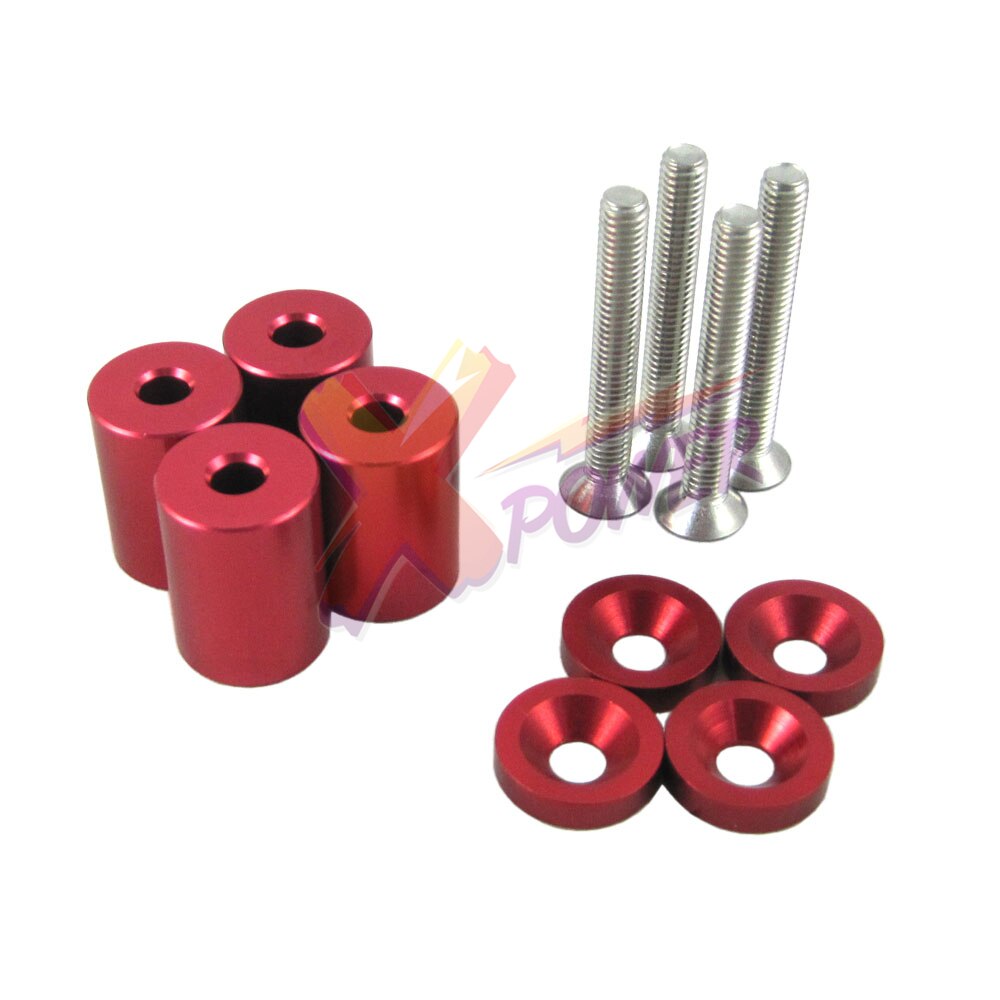 Xpower - 1" HOOD VENT SPACER SPACERS KITS FOR TURBO ENGINE ALL MOTOR SWAP 6MM-purple,red,black,green,blue,orange,silver