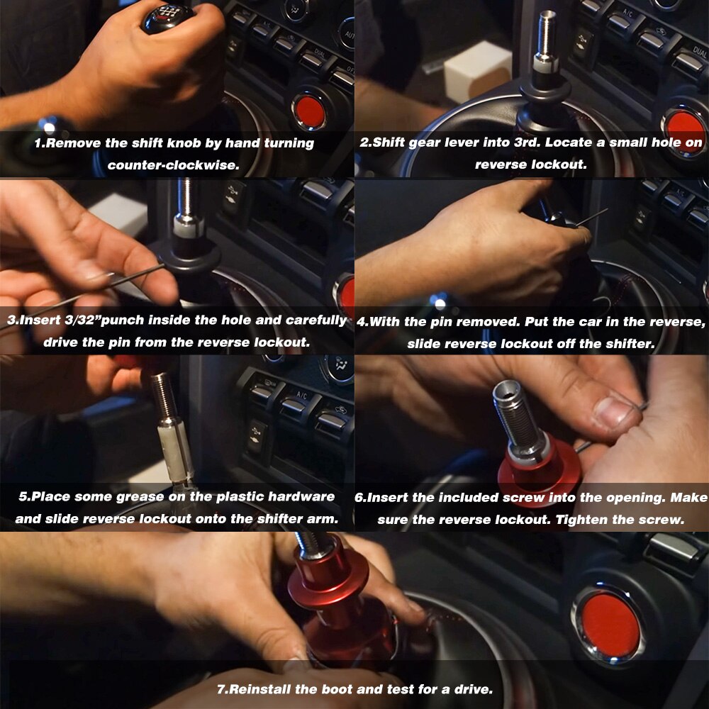 WLR RACING - Car Styling Gear Shift Knob Reverse Lockout Lever Lifter Up For Subaru BRZ Toyota FT86 GT86 FR-S WLR- SKA92