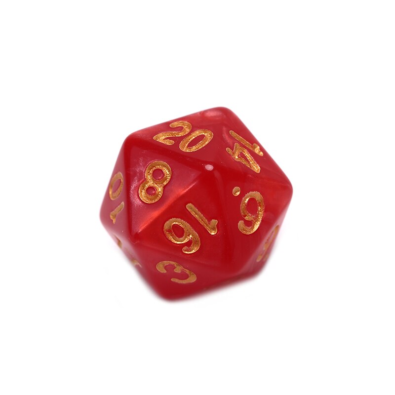1PC Duurzaam Pearlized D20 Dobbelstenen Acryl 20 Zijdige Dobbelstenen voor Board Game: GR