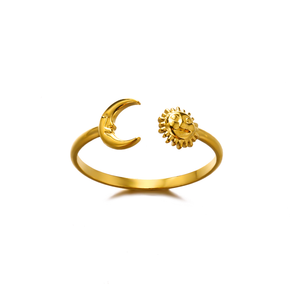 Palmenblattförmige ringe für damen, edelstahl, zirkonia, verstellbarer fingerring, partyschmuck, Schmuckstück femme: Multi