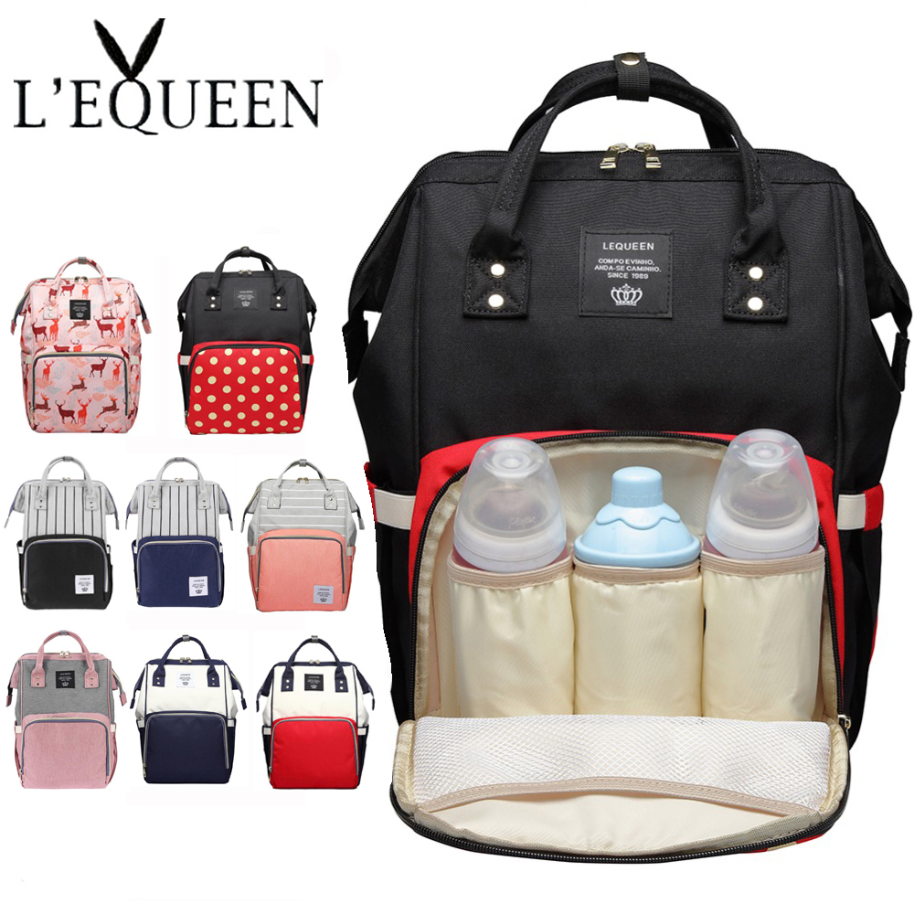 LEQUEEN Brand Baby Diaper Mummy Bags Large Capacity Maternity Nursing Diaper Bags infant Nappy changing bag Backpack Baby Care