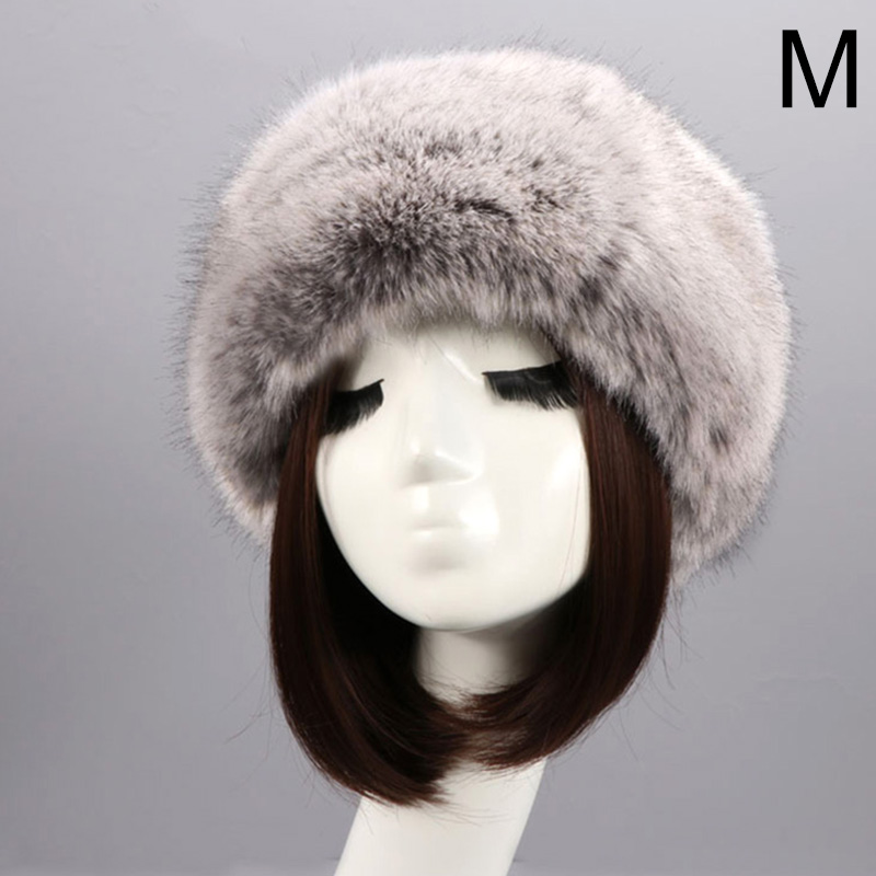Winter Dikke Harige Haarband Fluffy Russische Faux Fur Vrouwen Meisje Bont Hoofdband Hoed Winter Outdoor Earwarmer Ski Hoeden Hoofddeksels: M