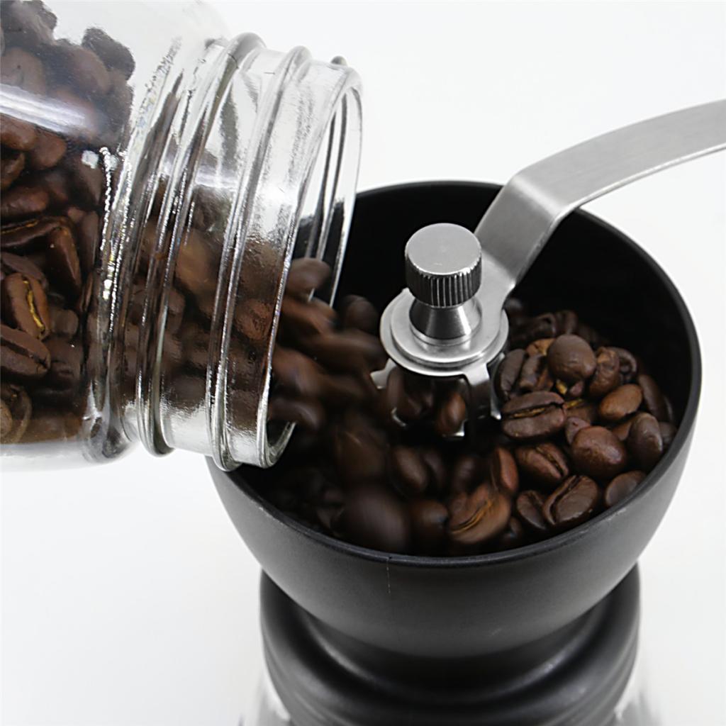 Wasbaar Handkoffiemolen Conische Molen Koffieboon Grinder Zwart