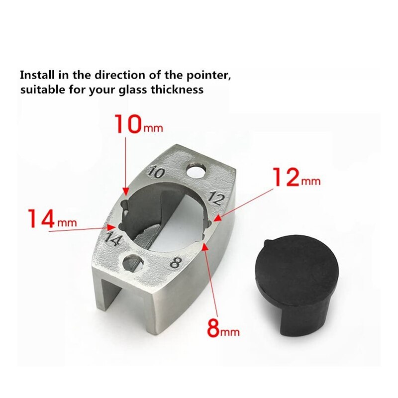 Guía de suelo de acero inoxidable para puerta corredera de vidrio, reemplazo de guía para puertas correderas sin marco, 2 uds.