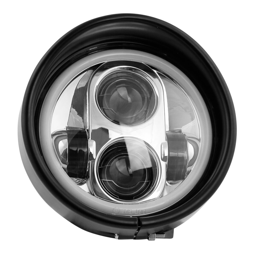 Faduies 5.75 " 5 3/4 in.  vizier stijl koplamp trim ring 69735-05 voor harley sportster 883 xl883 xl1200l dyna softail ijzer 883 xl