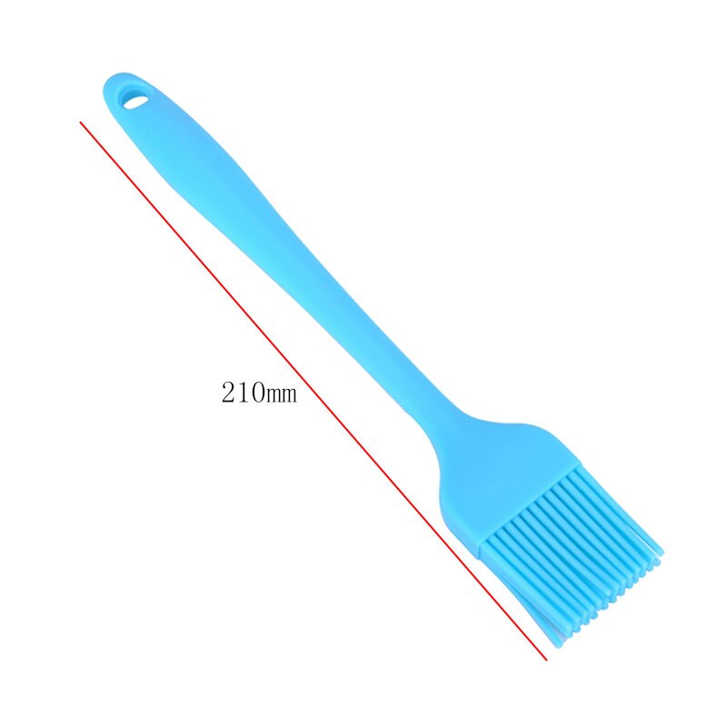Pincel de silicona multicolor para repostería, pinceles para aceite, pinceles para barbacoa, limpieza para pasteles, pan, mantequilla, utensilios para hornear, herramientas de seguridad para la cocina 21*3cm