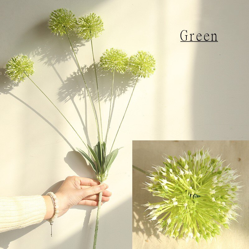 72cm konstgjorda blommor pompom maskros lök boll växter gren dekor blomma hem trädgård hotell gör det själv bröllop blomma väggmaterial