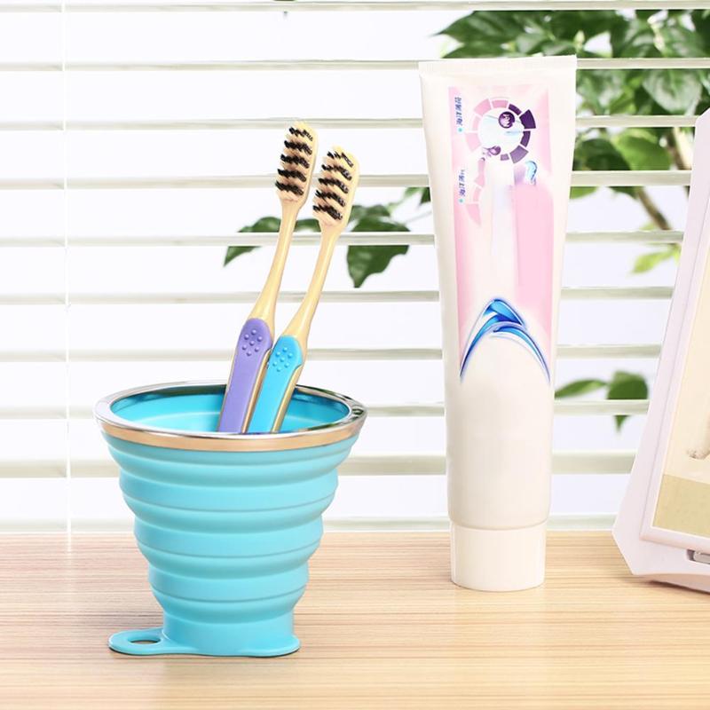 270mL Portatile Pieghevole Del Silicone Tazza di Corsa Esterna di Campeggio di Picnic Retrattile Ultra-sottile Tazza di Bere Pieghevole Tazze di Acqua