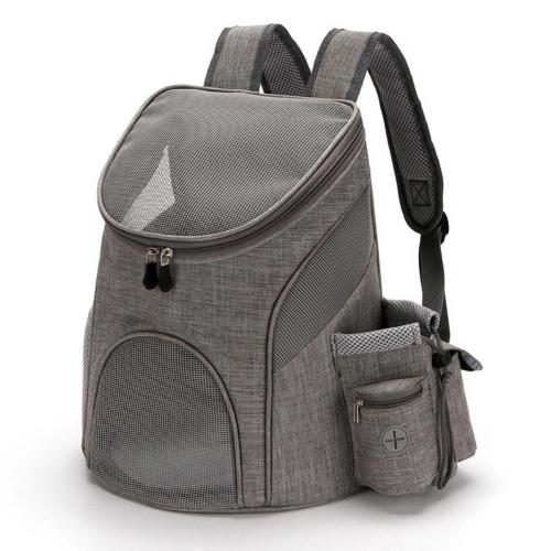 Sac à dos de transport pour animaux domestiques, pliable et respirant, adapté aux petits et moyens chats: Grey / S