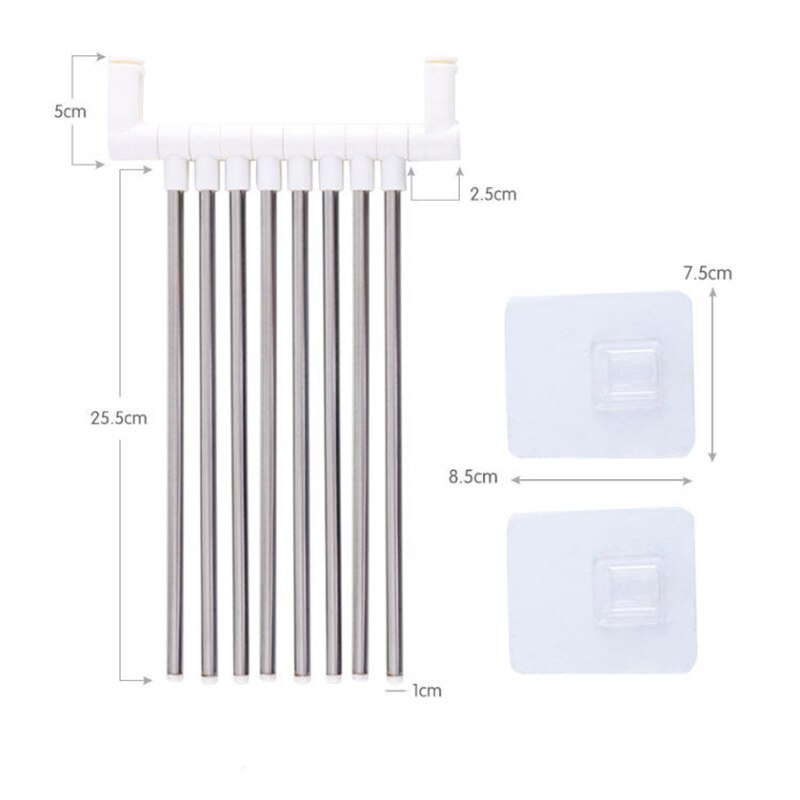 Punch-free Fold Towel Storage Rack Home Wall-mounted Bathroom Toilet Organization Rotate Storage Rod Shopping K127