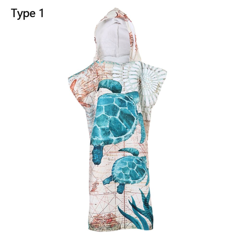 Quick-Dry Surf Hooded Poncho Veranderende Robe Hooded Wetsuit Strand Veranderende Handdoek Voor Vrouwen Mannen Zwemmen Zwemmen Surfen Handdoek gewaad: Type 1